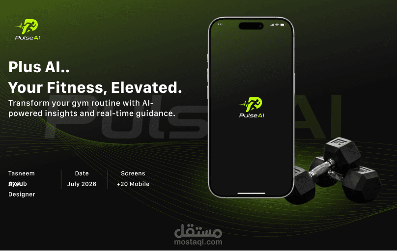 Plus AI: تطبيق ذكي لإدارة تجربة الجيم والتدريب اللحظي.