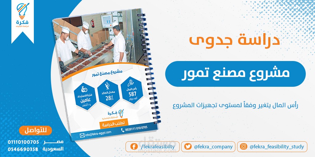 دراسة جدوى مصنع تمور