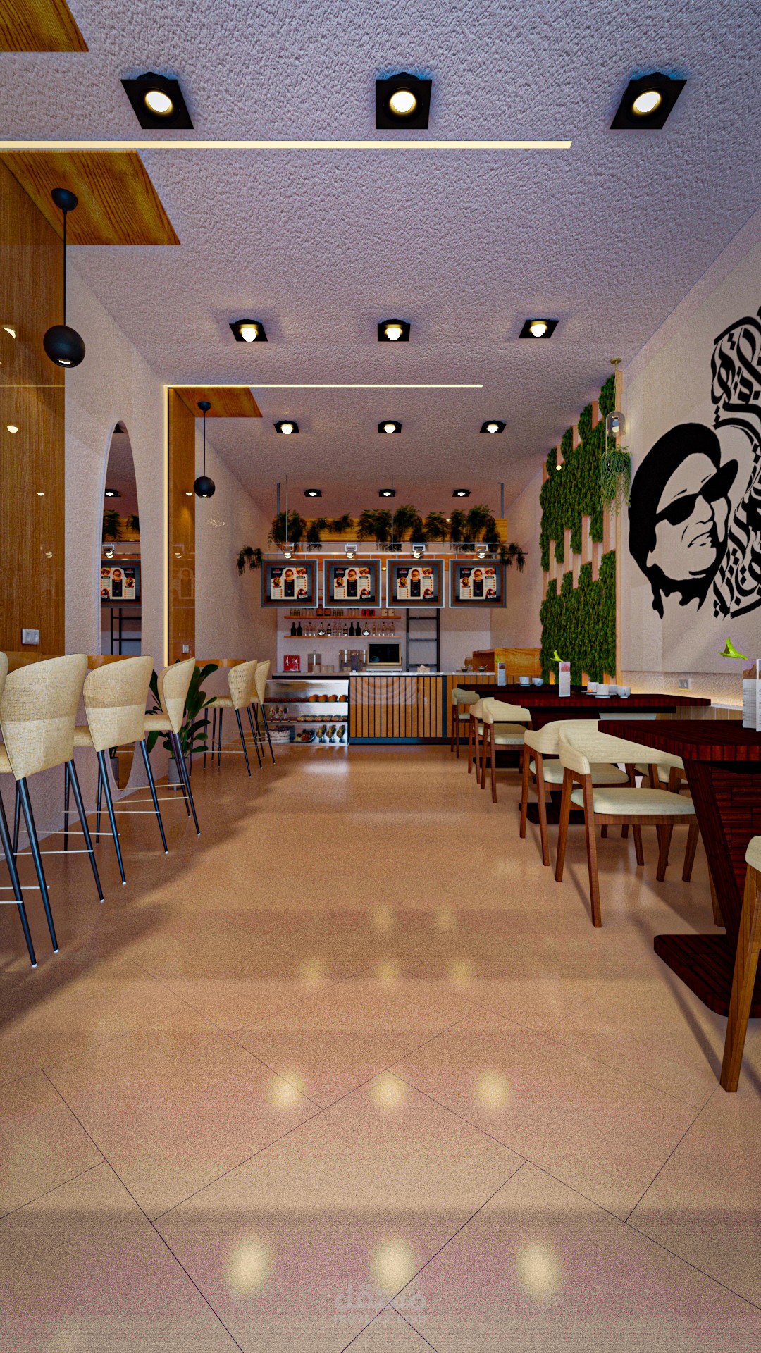 تصميم كافيه بابتكار وابداع