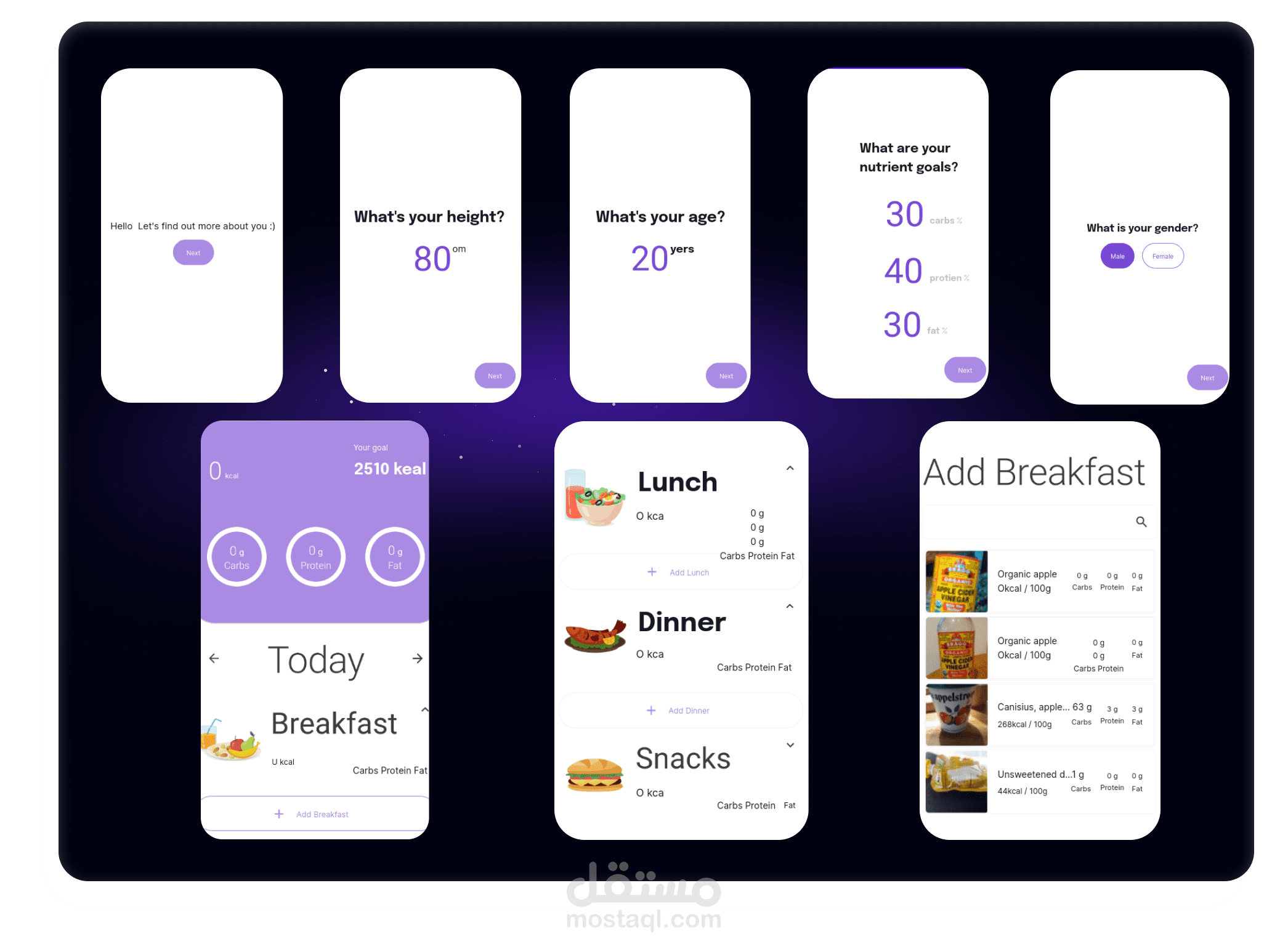 Calories Tracker Application