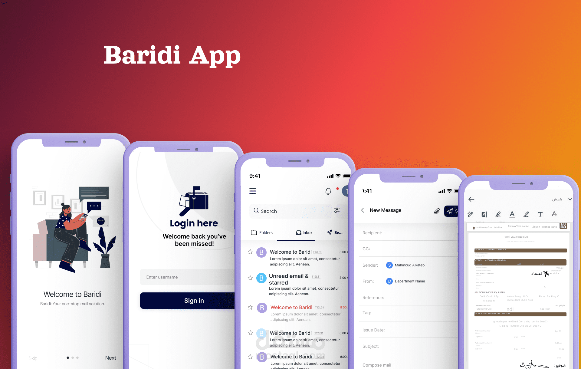 Correspondence mobile app