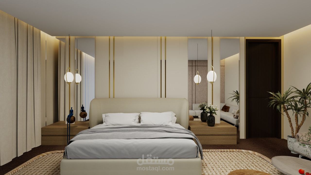 تصميم داخلي لغرفة نوم3D