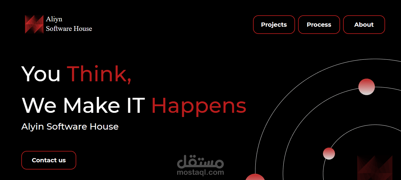 انشاء موقع إلكتروني كامل ل Alyin software house
