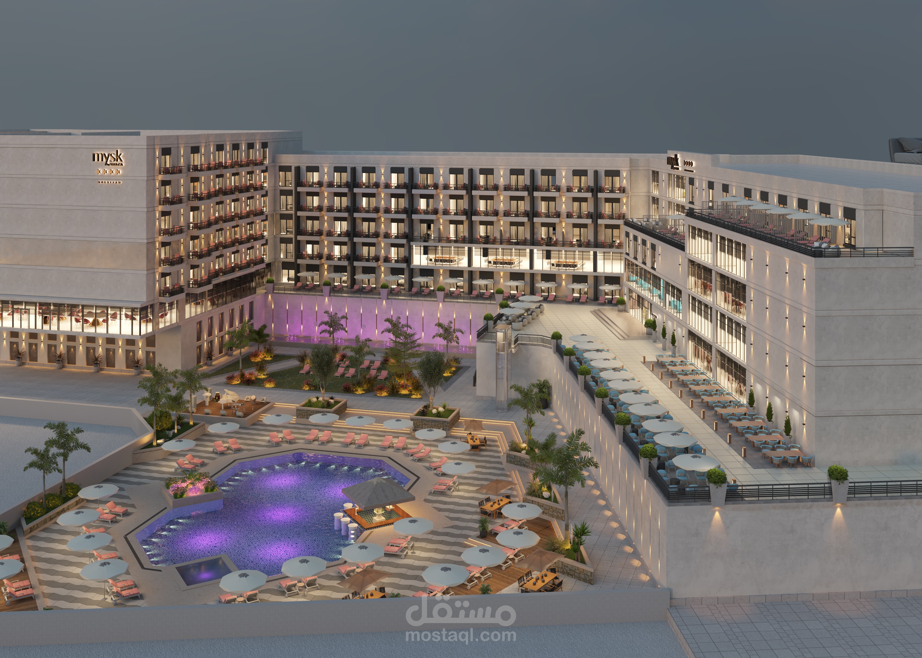 Landscape for a hotel