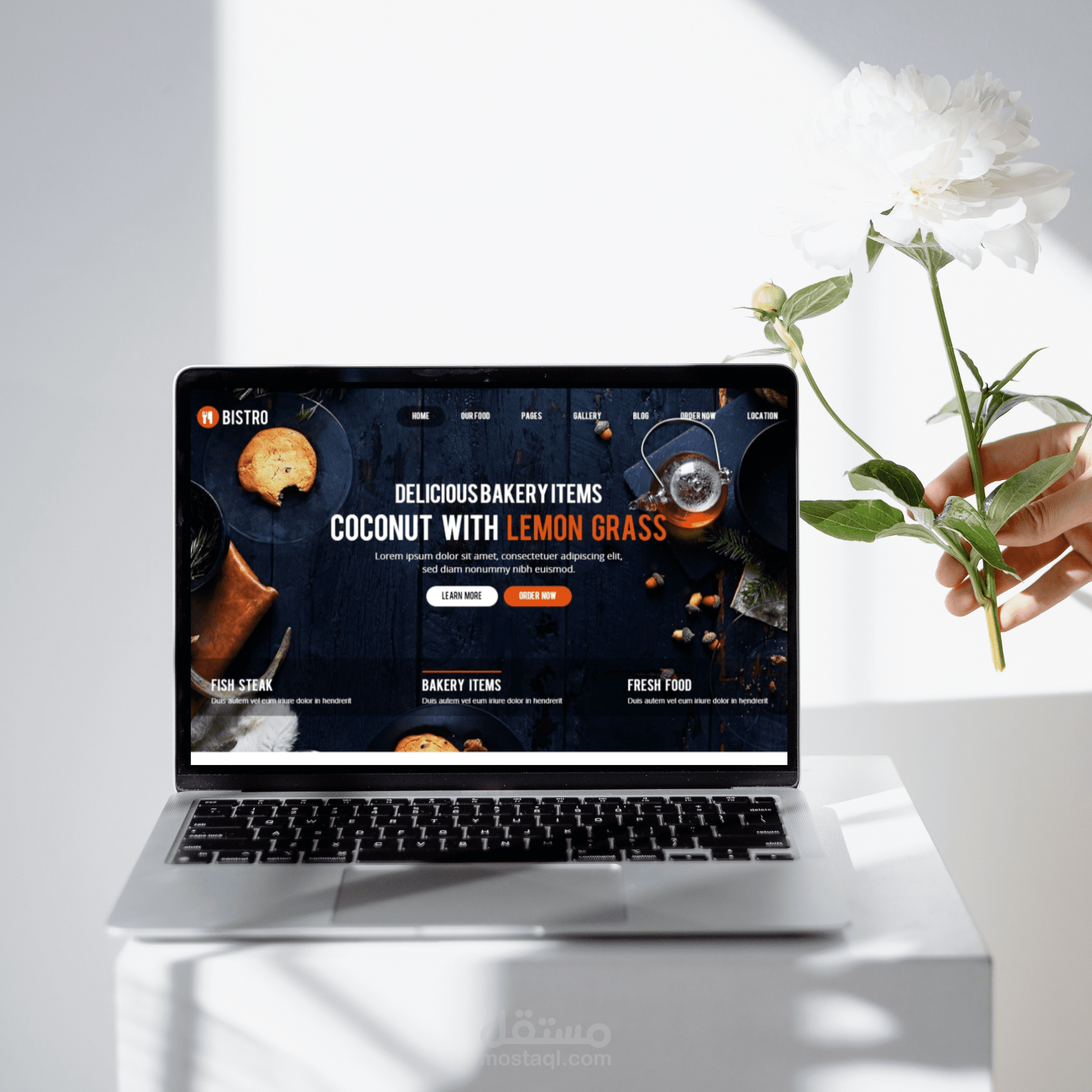 بناء وتصميم موقع خاص بمطعم Bistro
