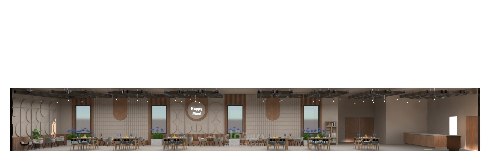 تصميم مطعم ببرنامج 3d max