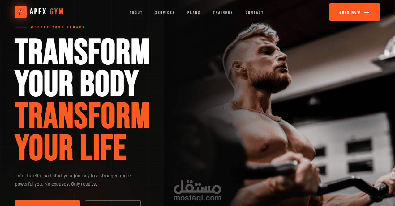 صفحة هبوط ApexGym