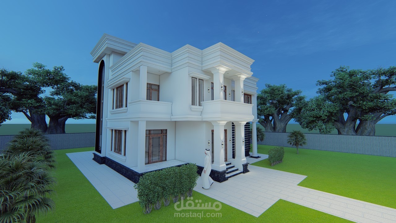 تصميم واجهة معمارية كلاسيكية