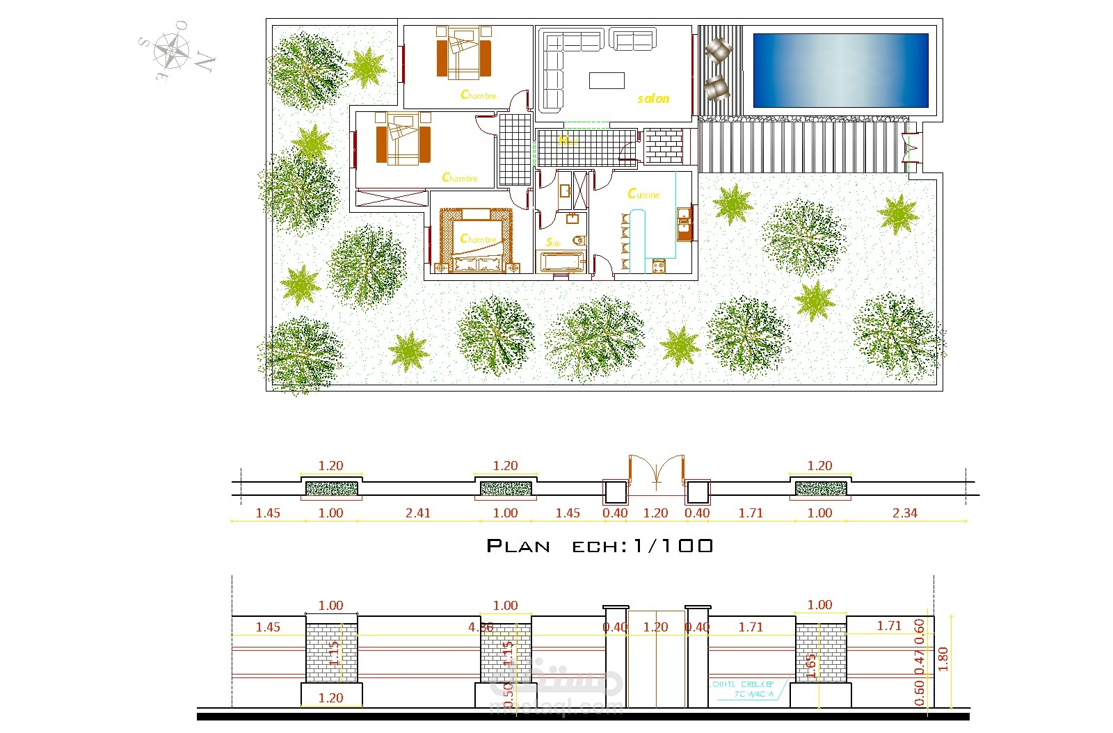 آخر مخططات معمارية لفلل سكنية قمت بتصميمها