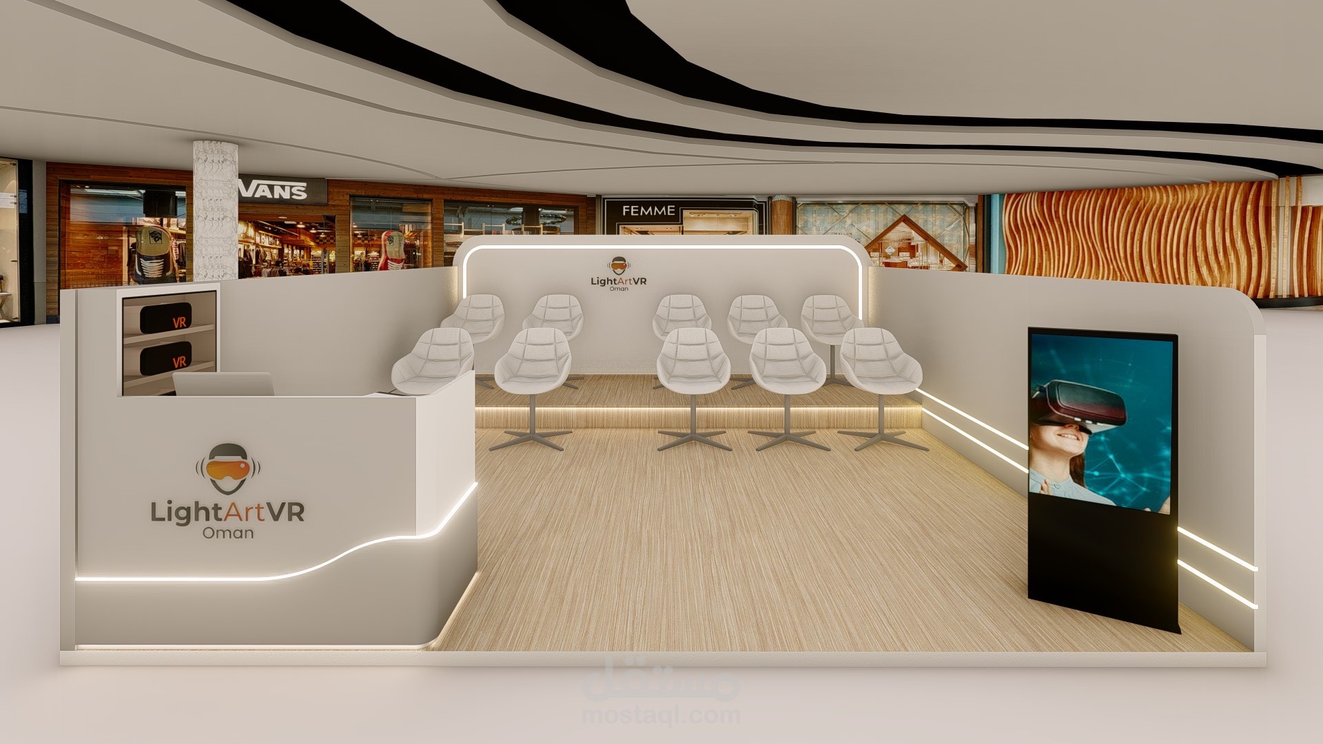 تصميم بوث او كشك تجاري