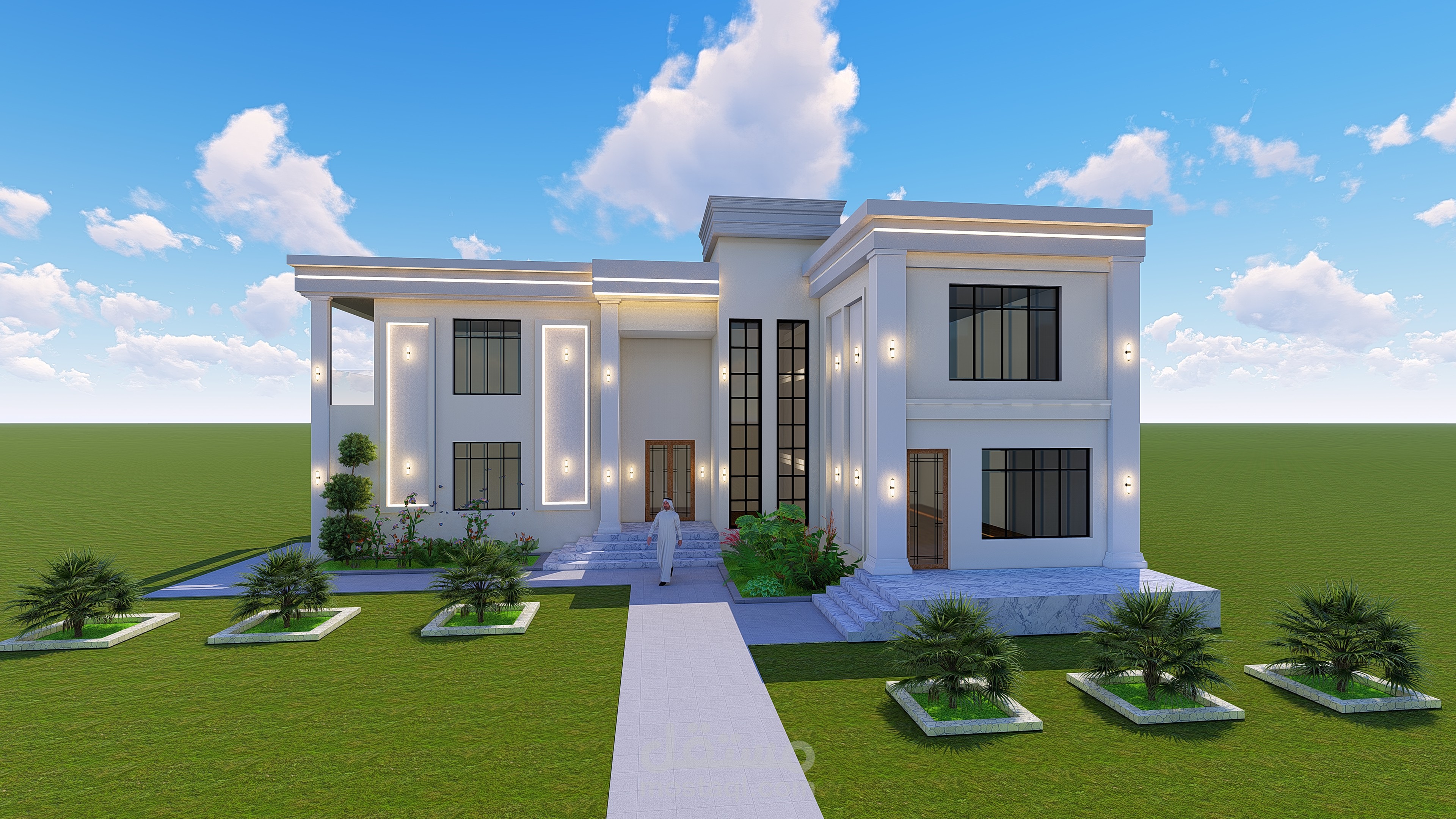 تصميم واجهة نيو كلاسيكيه