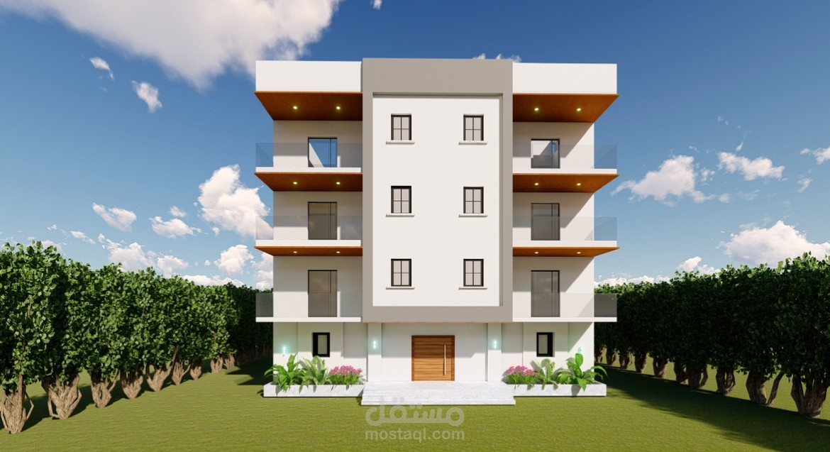 تصميم عمارات سكنية و تجارية اتوكاد و ثري دي