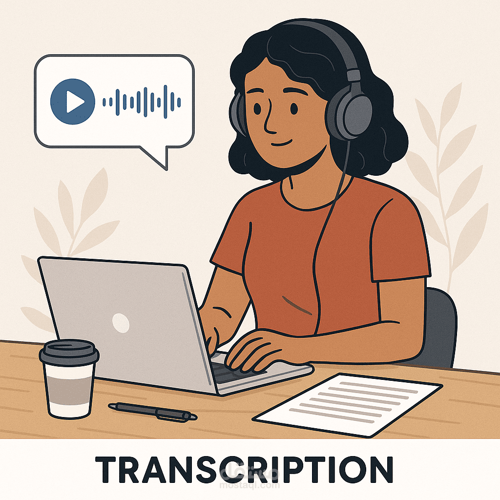 التفريغ الصوتي من فيديوهات الي النص المكتوب المنسق