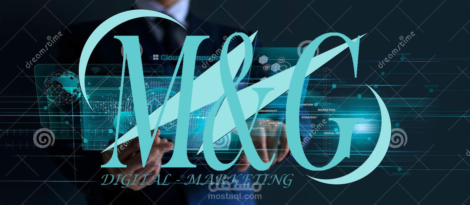 تصميم شعار وكالة تسويق الكرونية