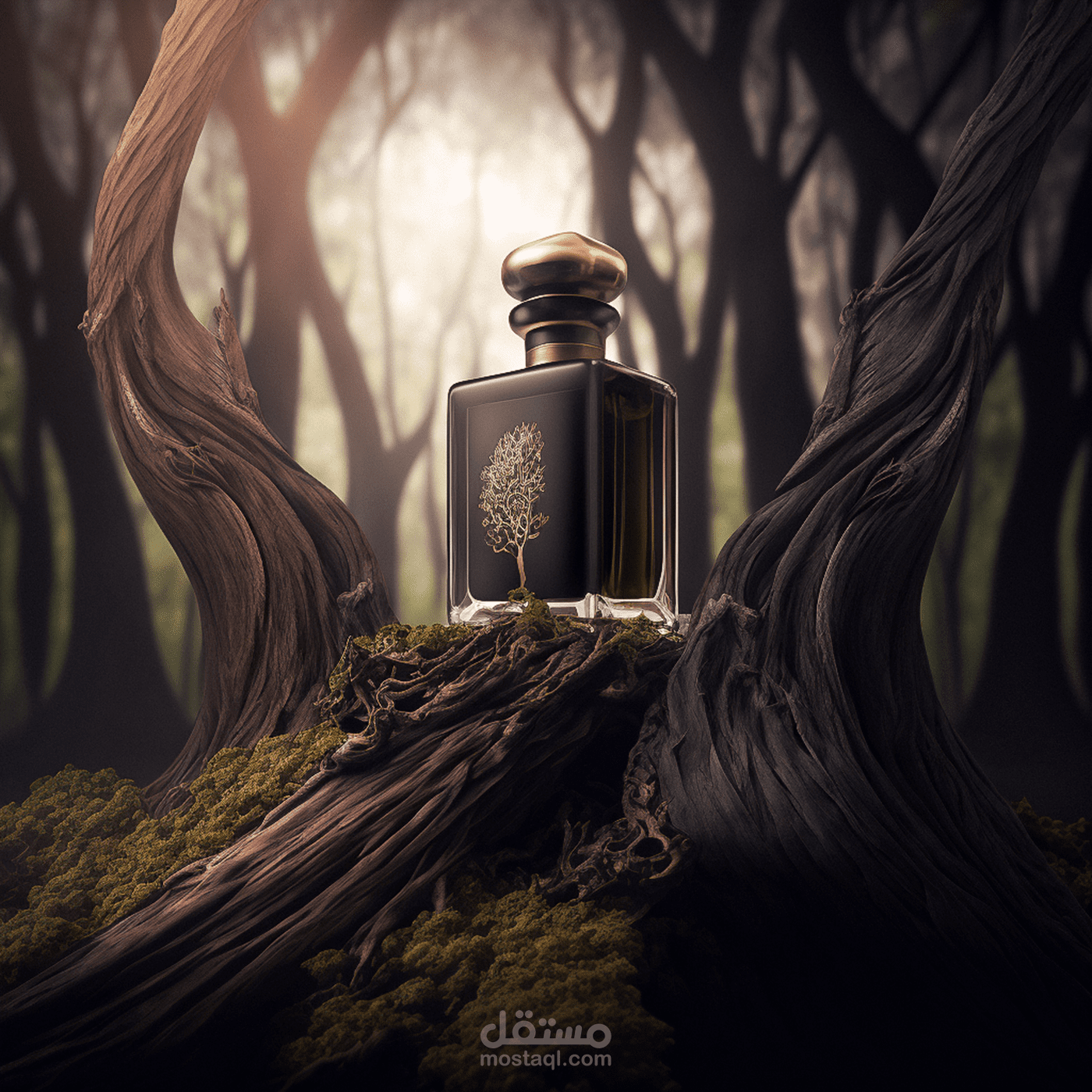 حملة إعلانية لزجاجة عطر