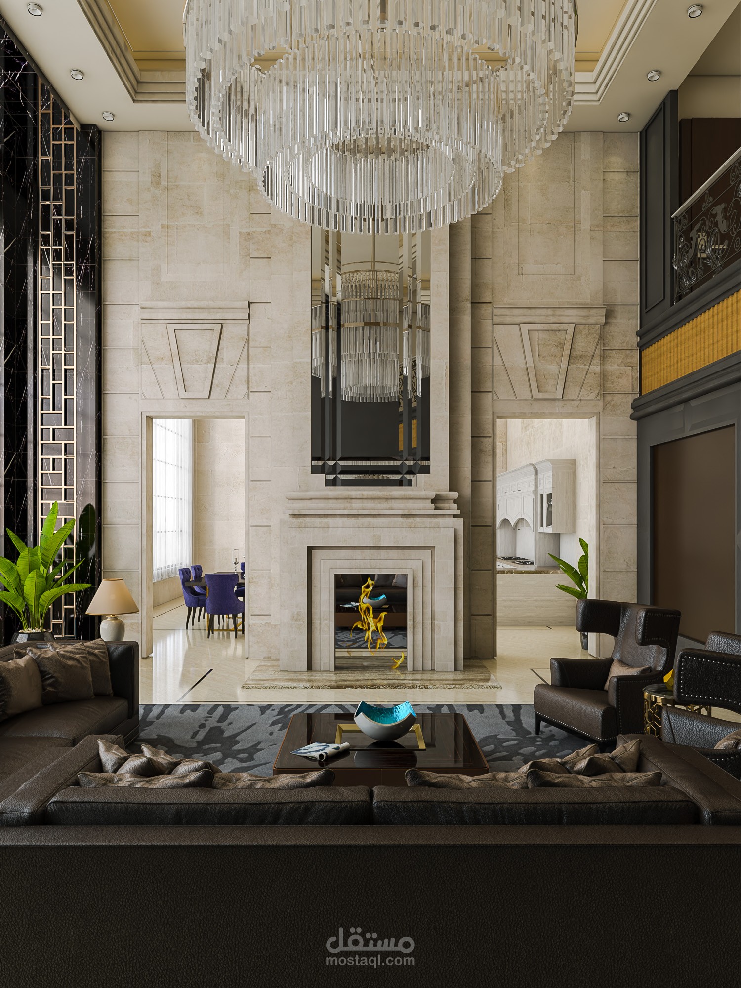 Classic Living Room Render