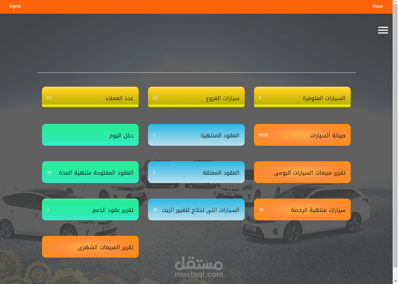 تطبيق لادارة السيارات المؤجرة في الوطن العربي  Android - ios