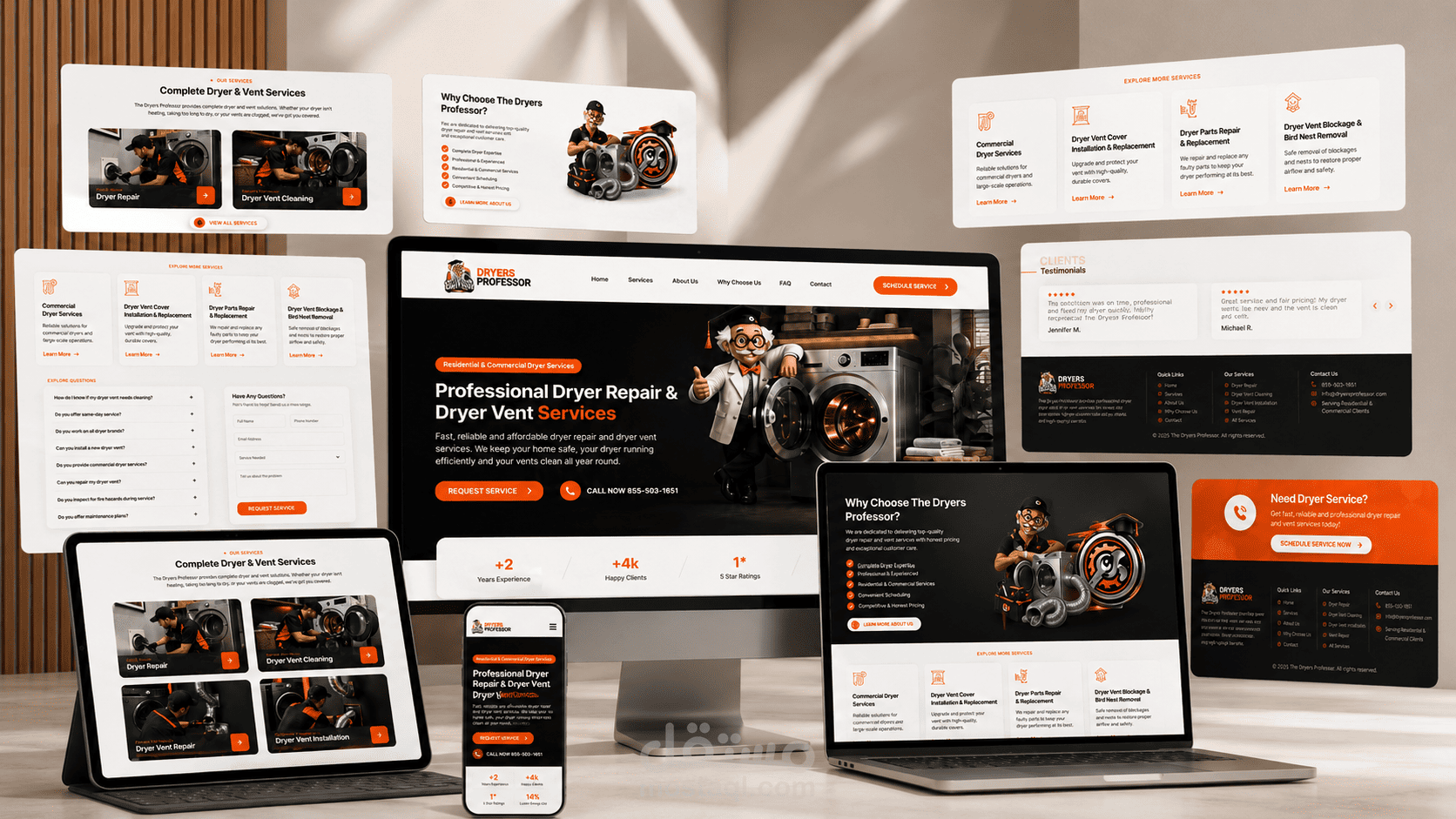 The Dryers Professor — Business Website Design & Development