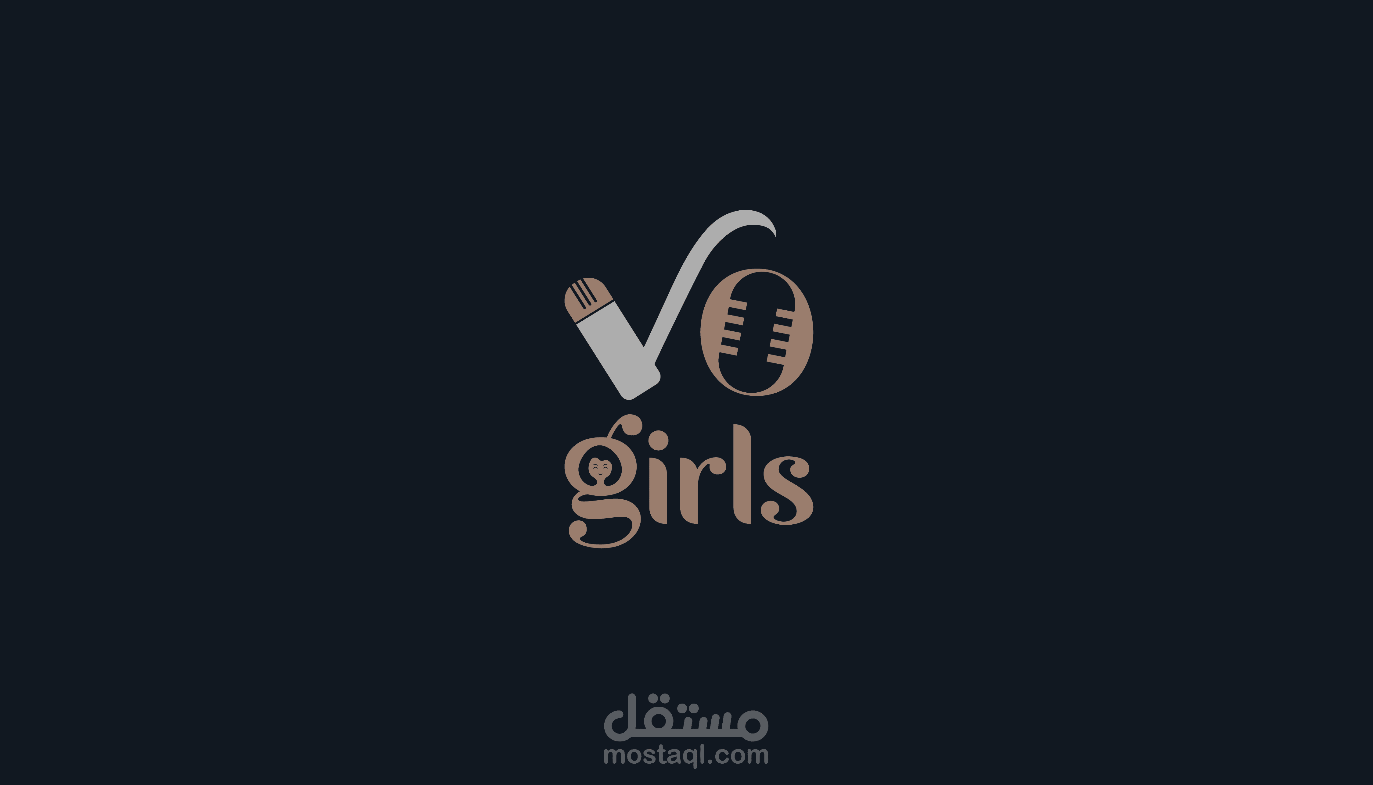 شعار لقناة يويتيوب للتعليق الصوتي - VO girls Logo