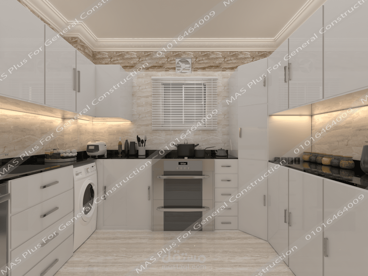 تصميم 3D لمطبخ