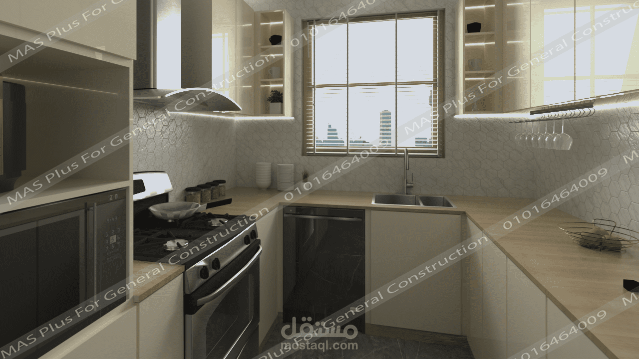 تصميم 3D لمطبخ