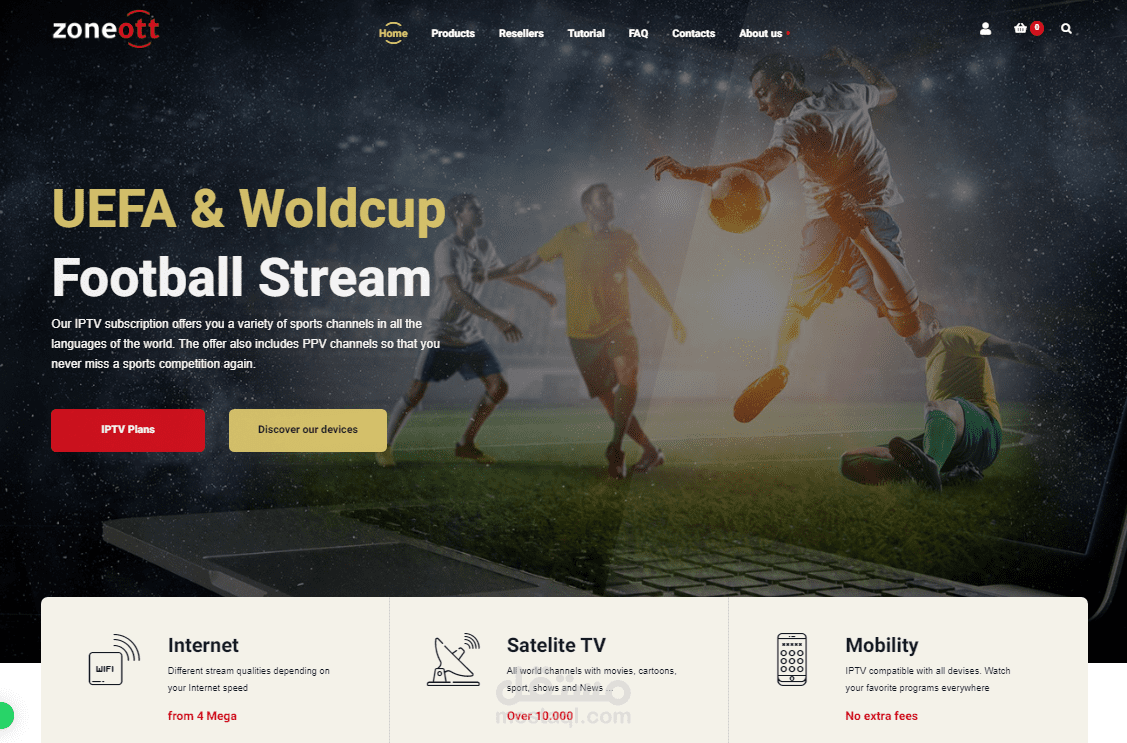 موقع لخدمات التلفزيون عبر الأنترنيت (IPTV)