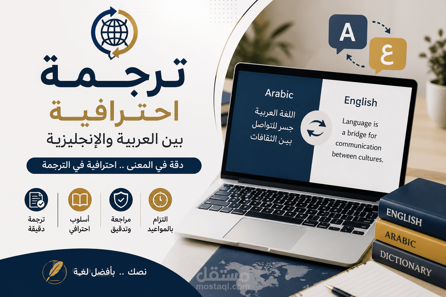 الترجمه الاحترافيه بين العربيه والانجليزيه