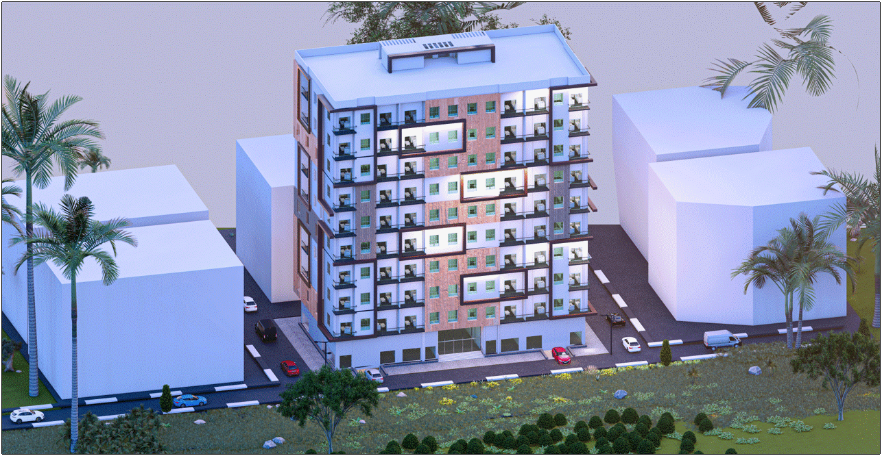 تصميم واجهة عمارة سكنية