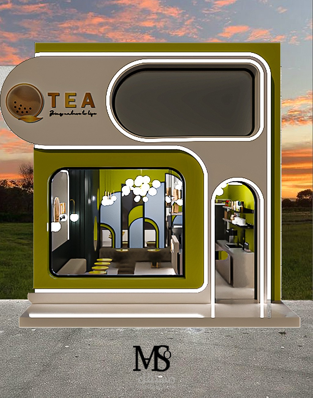 تصميم كافيه