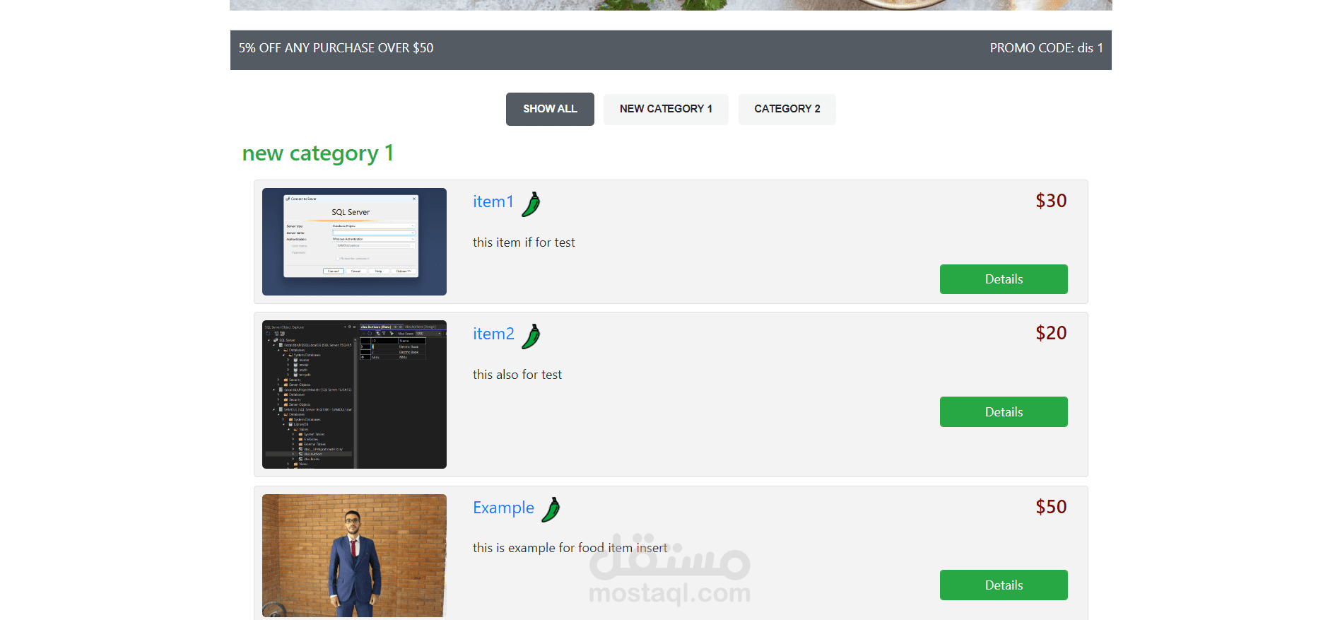 Restaurant Web Site