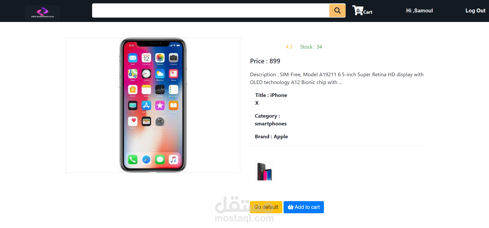 e-commerce website