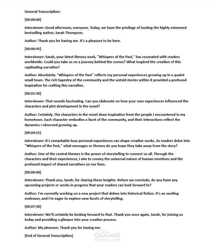 General Transcription