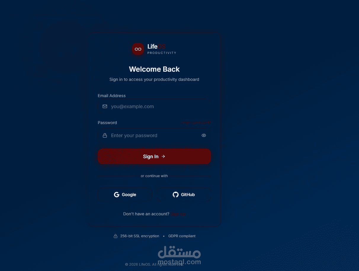 Life OS-pro موقعي الخاص Full stack