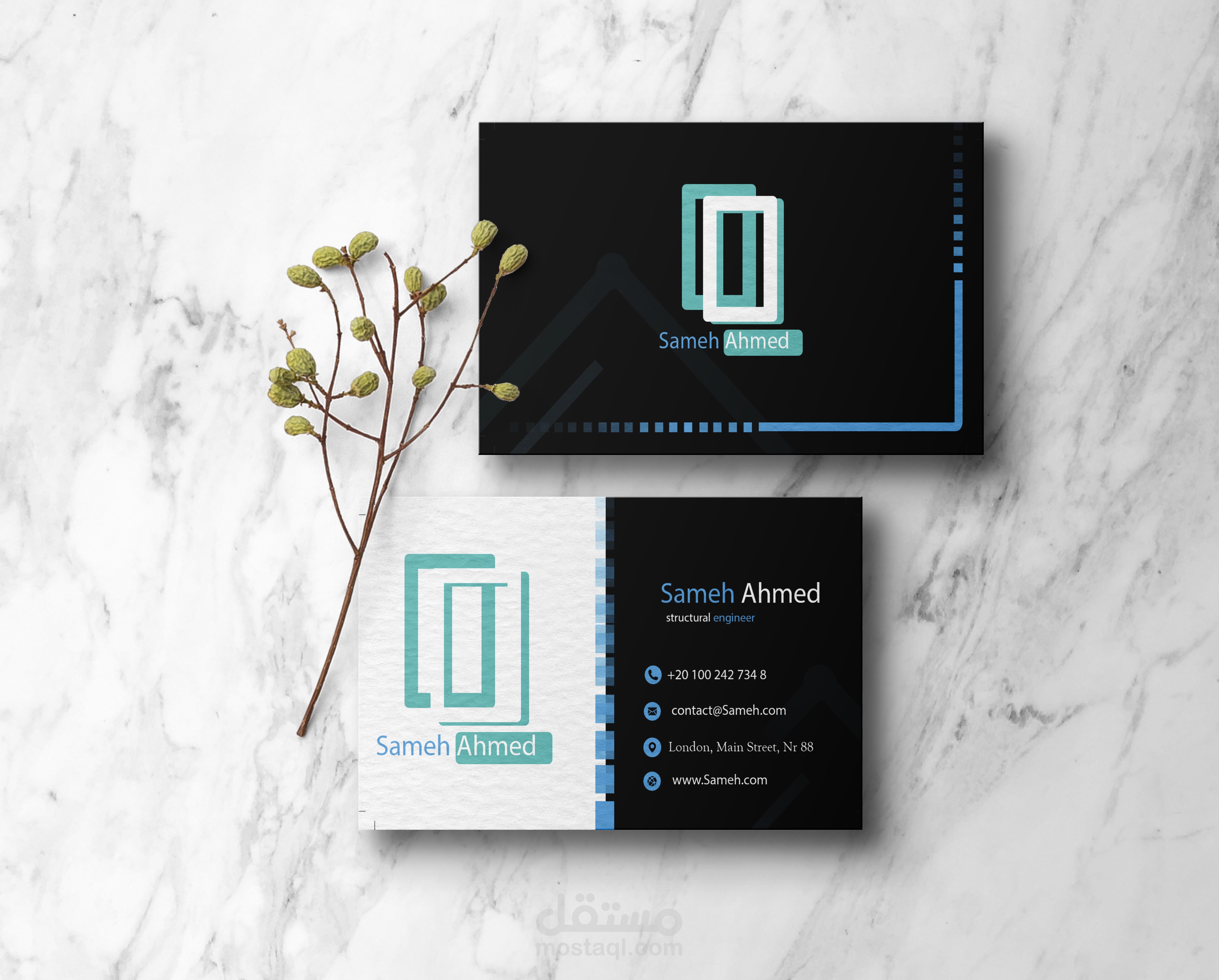 تصميم كارت شخصي احترافي