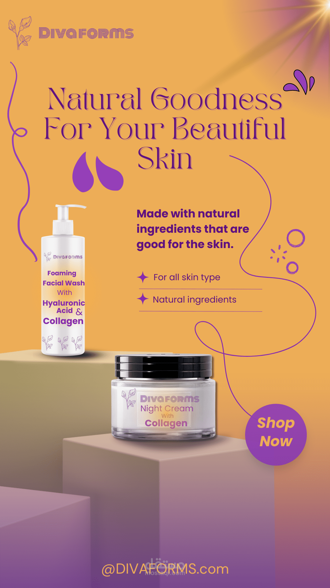 تصميم هوية بصرية لشركة مستحضرات تجميل