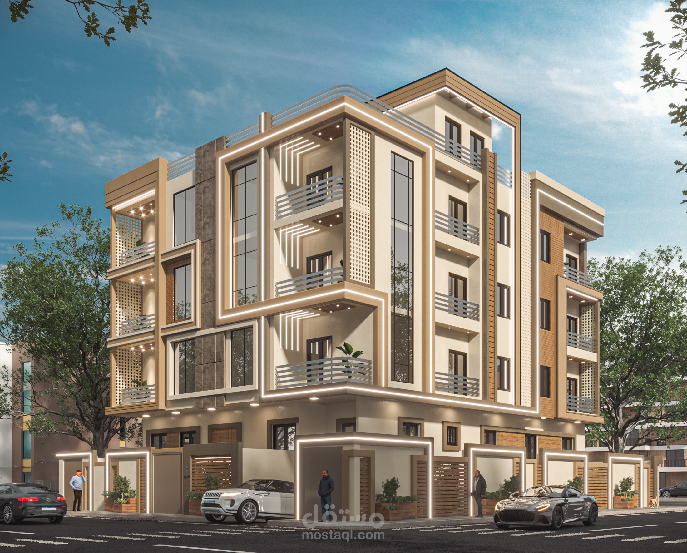 تصميم واجهة خارجية لمبنى سكني