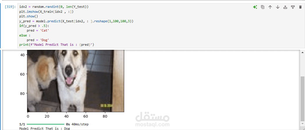 برنامج ذكاء اصطناعي يتعلم اذا كانت قطه ام كلب