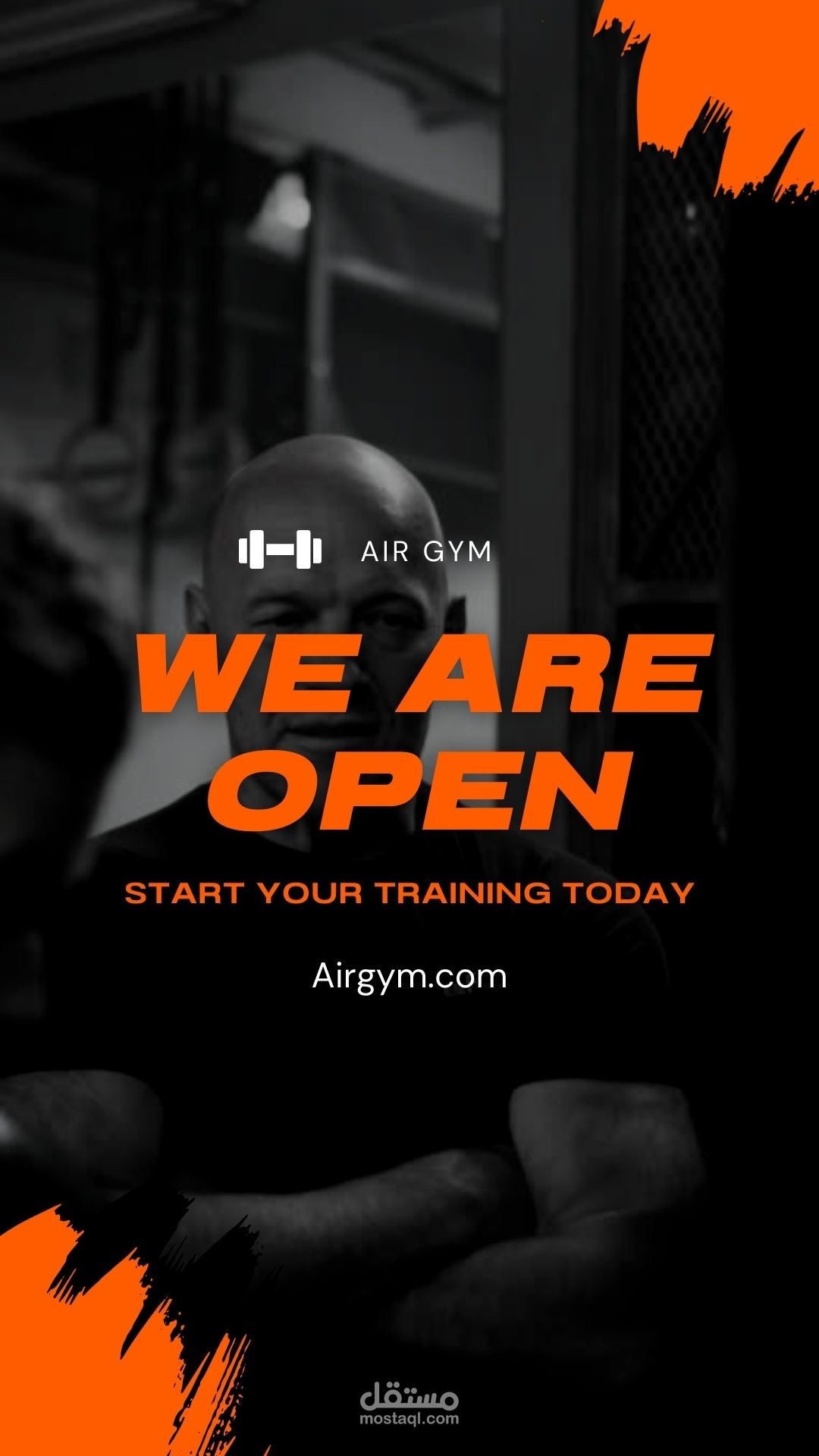 تصميم بوستر لافتتاح جيم