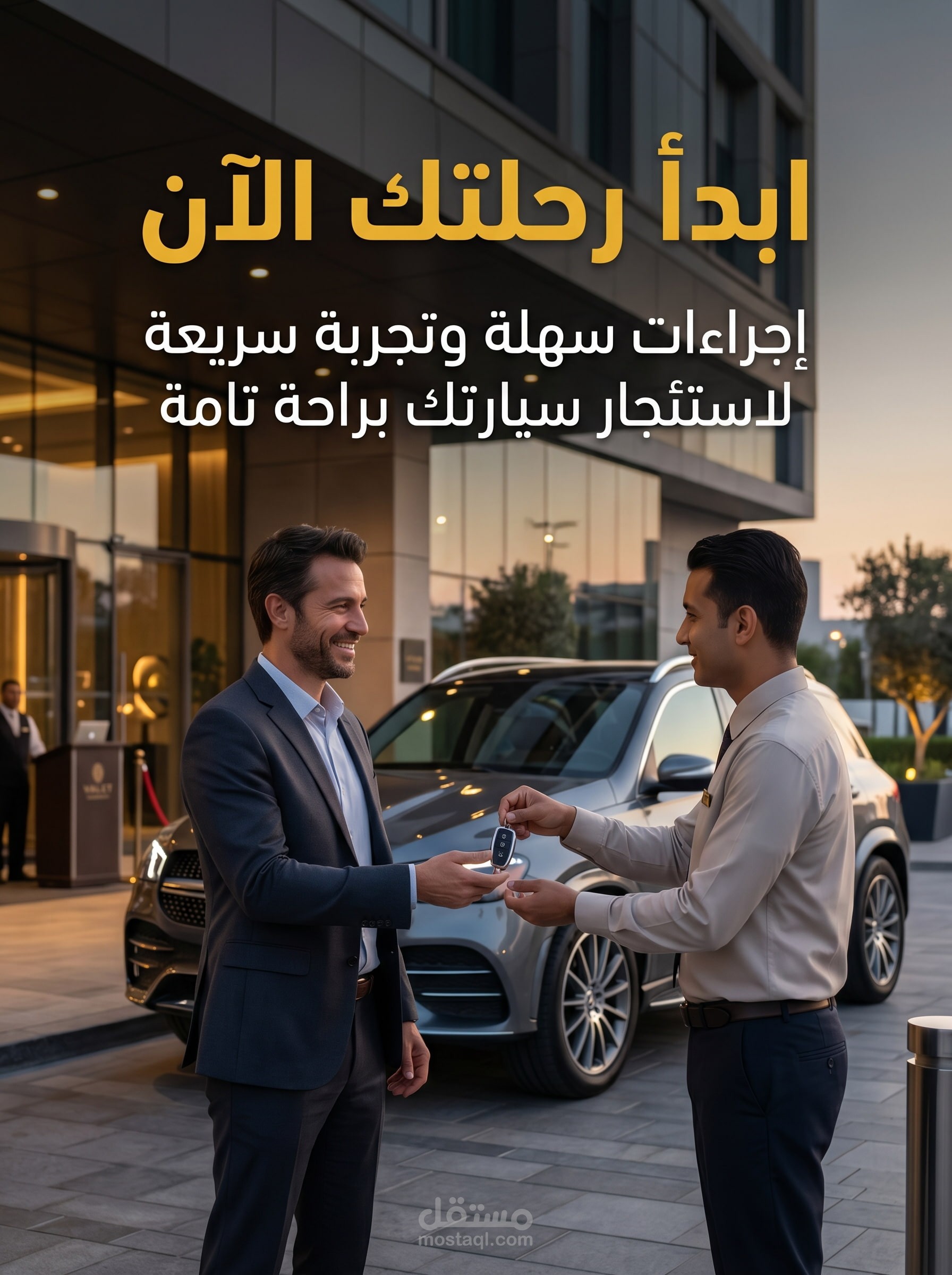 🚘 مشروع تصميم إعلاني لشركة تأجير سيارات