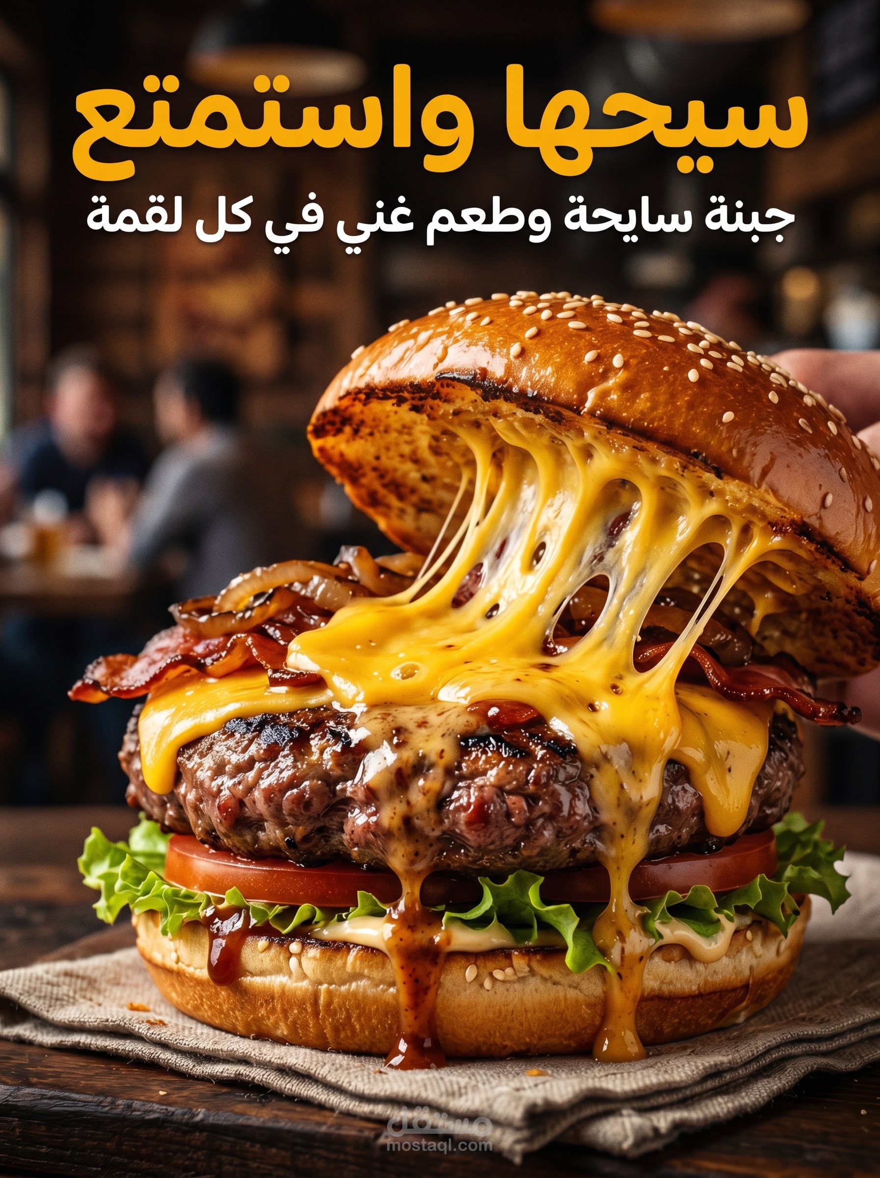 🍔 مشروع تصميم إعلاني لمطعم برجر