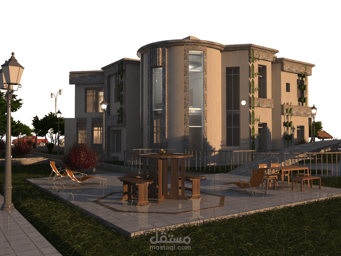 تصميم خارجي لفيلا سكنية