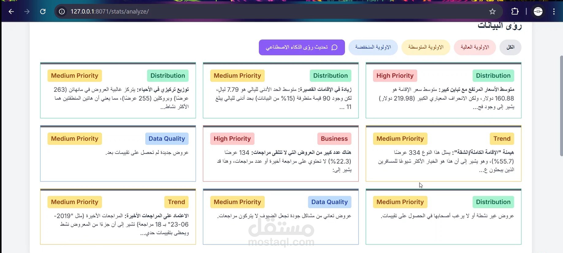 مشروع Data Analytics Pipeline مع AI Insights وChatbot