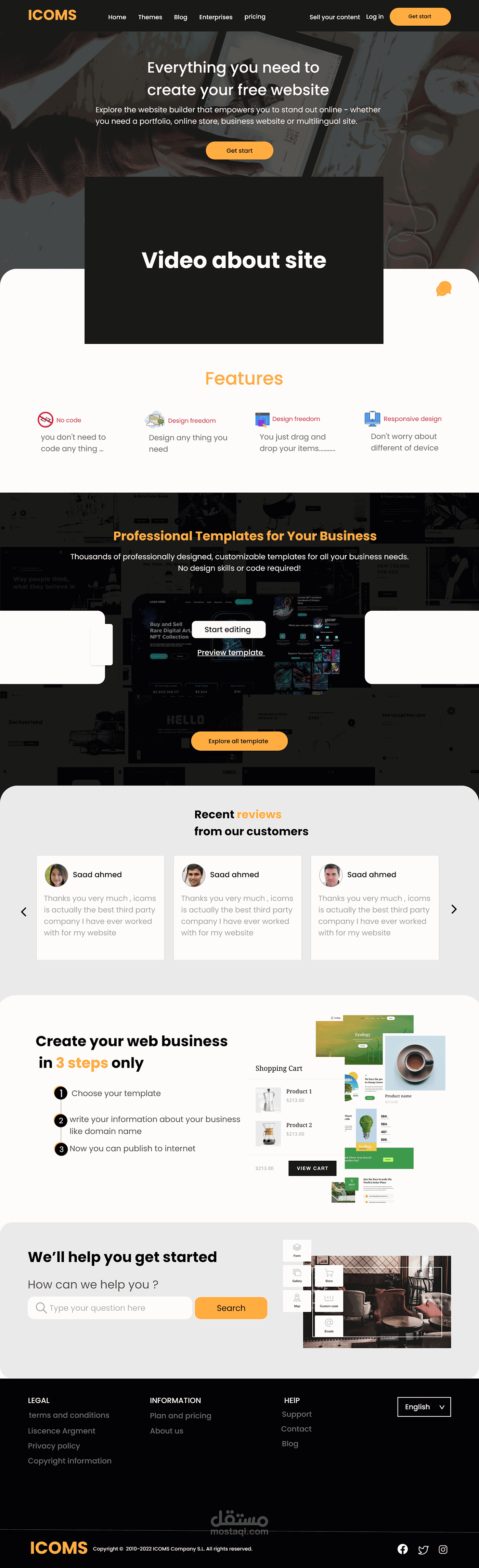 design UI /UX for website