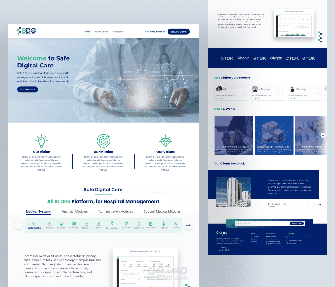 تصميم موقع ويب Safe Digital Care