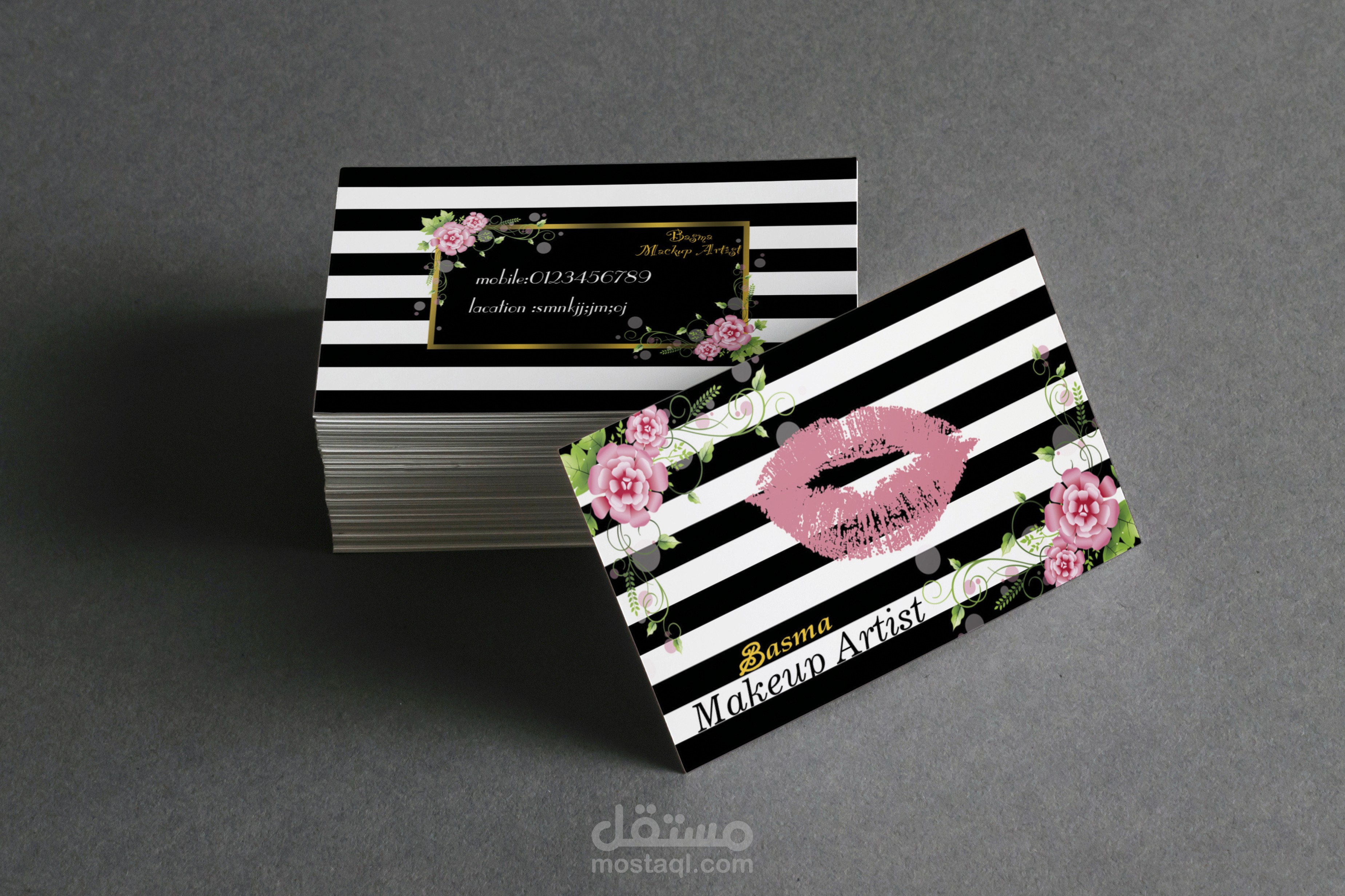 Basma makeup business card