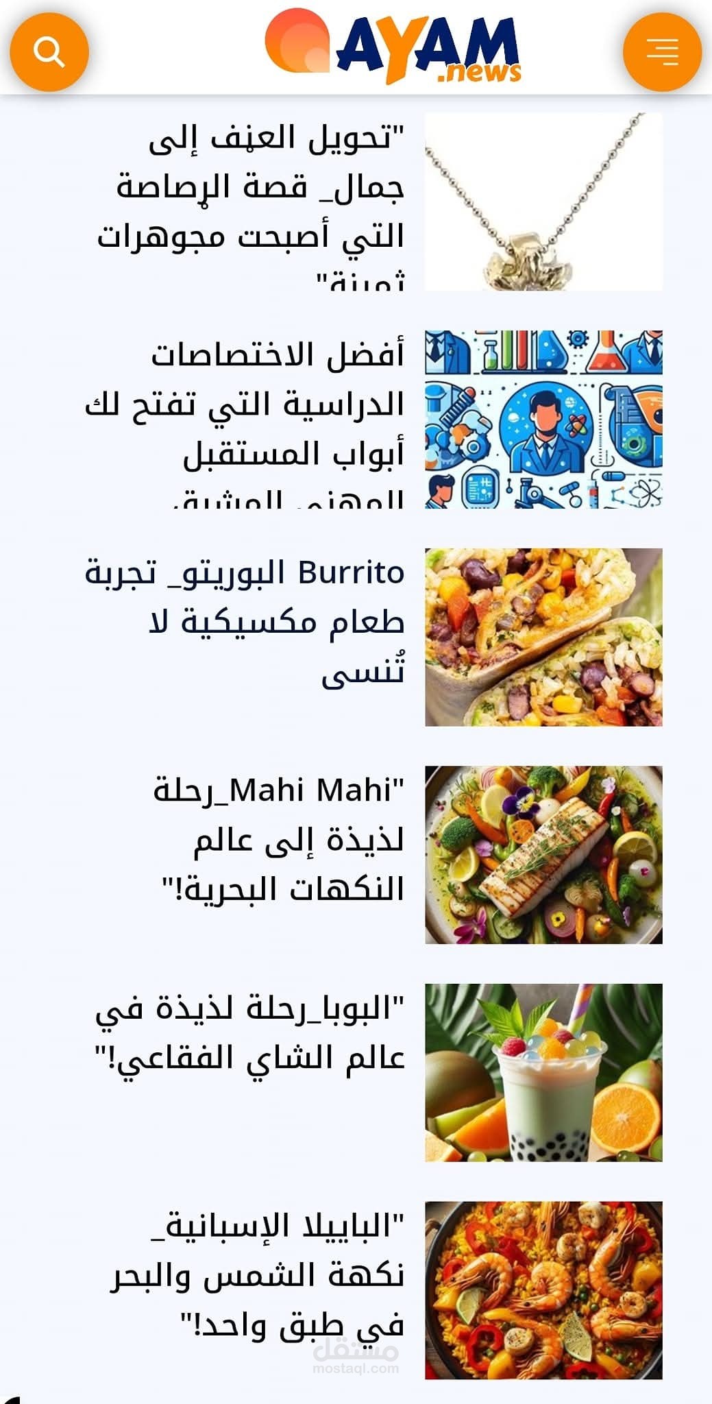 محتوى مقالات