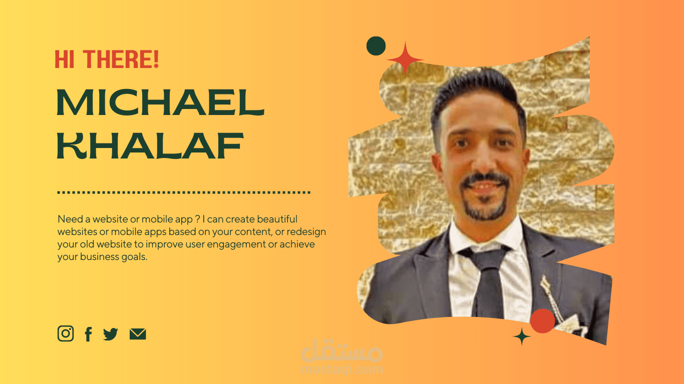 موقع شخصي كامل ( لرواد الاعمال ) Light Mode & Dark Mode