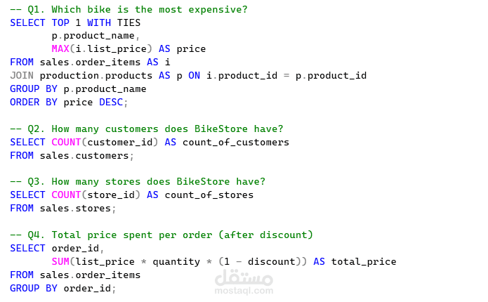 تحليل بيانات المبيعات والأداء التجاري باستخدام SQL