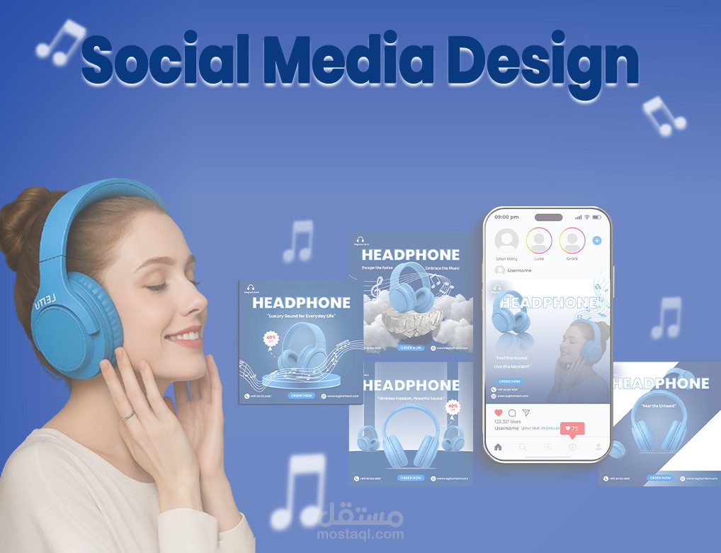 headphone design for social media