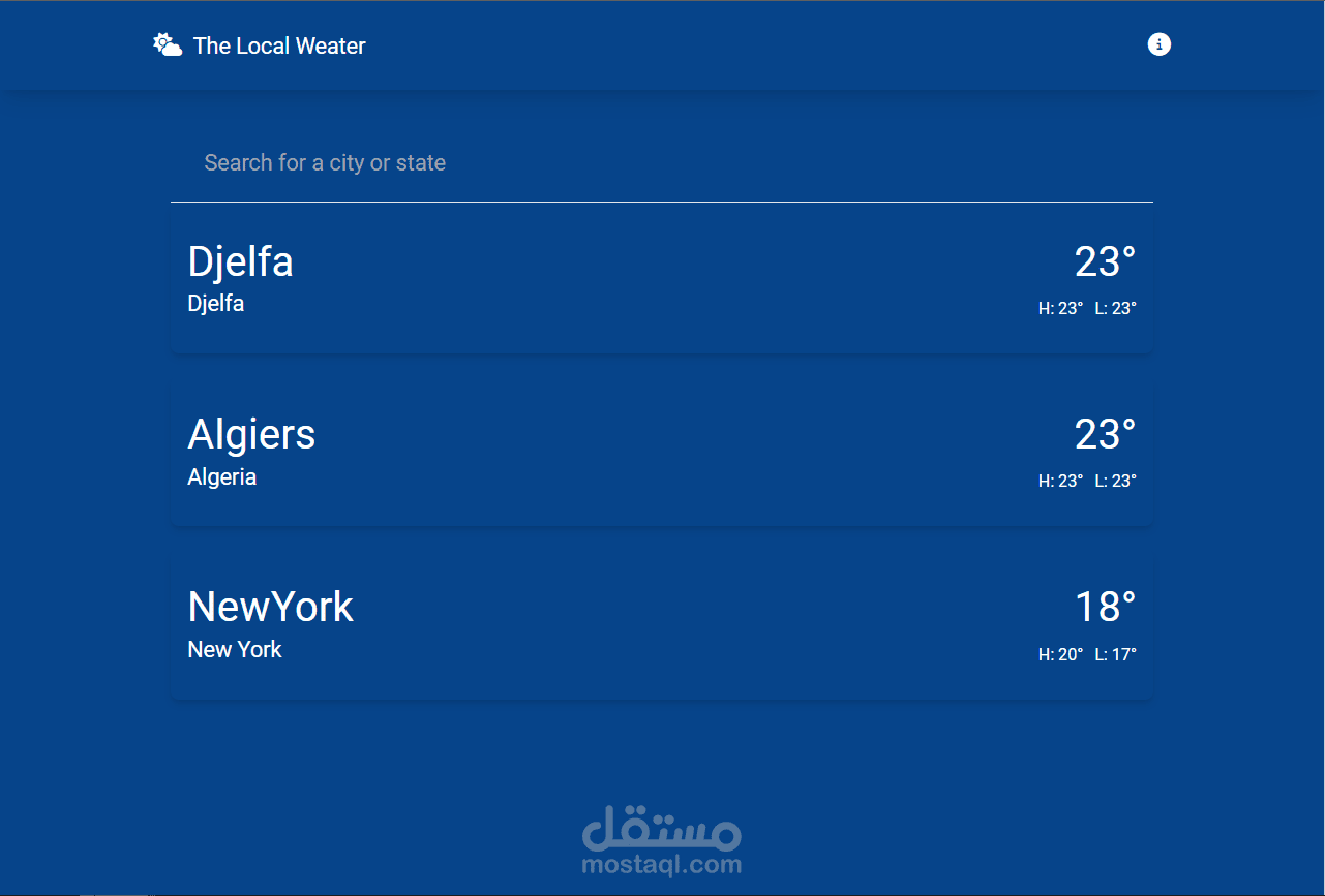 موقع The Local Wather لتتبع حالة الجو